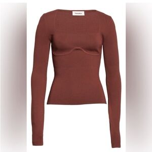 NWT Nanushka Mio Corset Long Sleeve Top